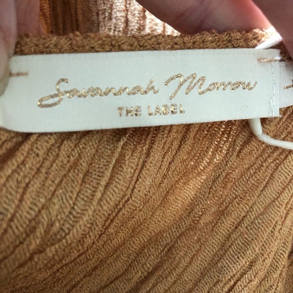 Savannah Morrow The Label Lana Dress Maxi Sandstone Silk Bamboo NWT - Picture 4 of 14